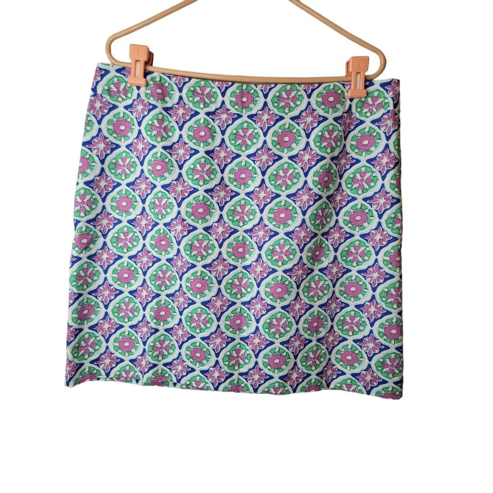 Talbots Size 16 Petite Skirt Gemoetric Print Cotton. NWT. Excellent Condition